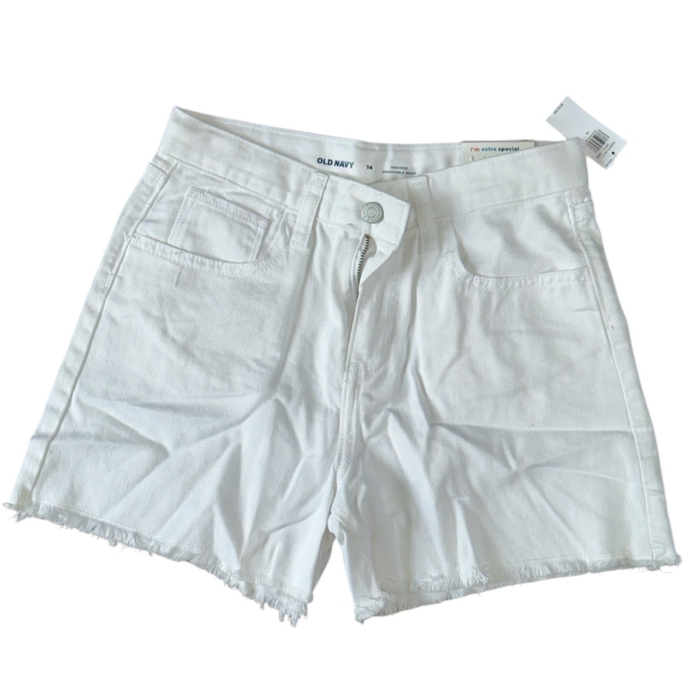 Old Navy Crisp White Frayed Hem Shorts